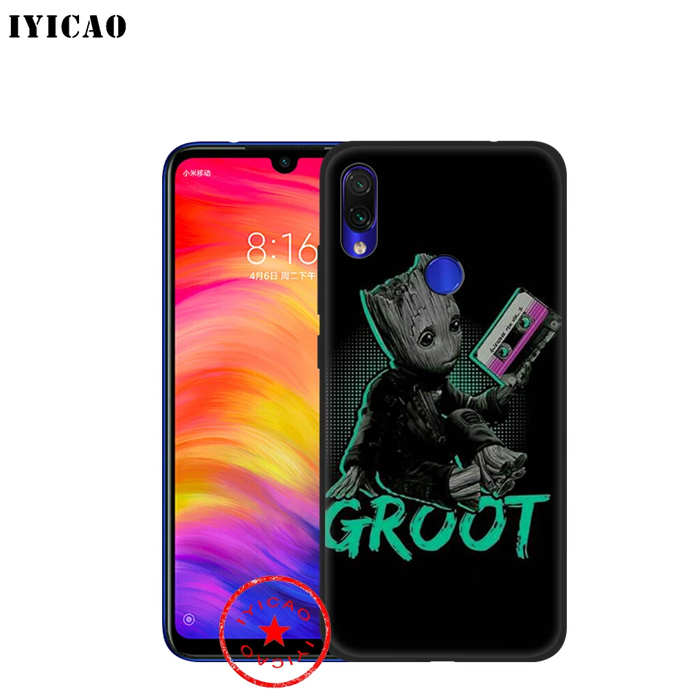 Чехол IYICAO Guardian Groot Raccoon Soft для Redmi K20 8A 7A 7 6 Pro 6A 5 Plus 5A 4X 4A S2 Go Silicone