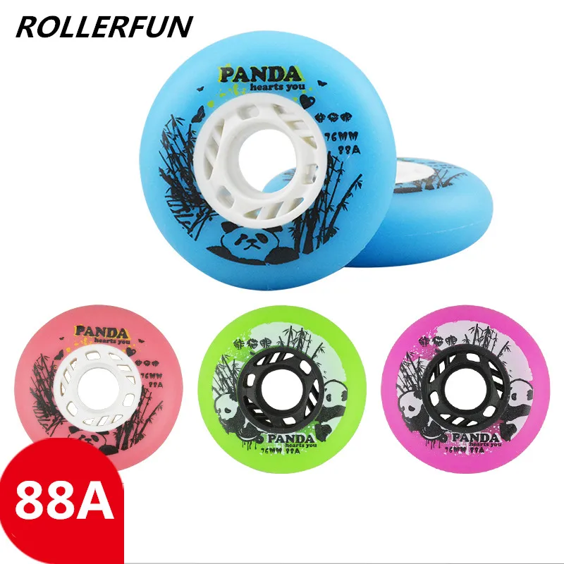 

Durable Frosted Original PANDA Inline Skating Wheel with 88A Hardness for Sliding Wheels Braking 80mm 76mm 72mm Fat Wheel