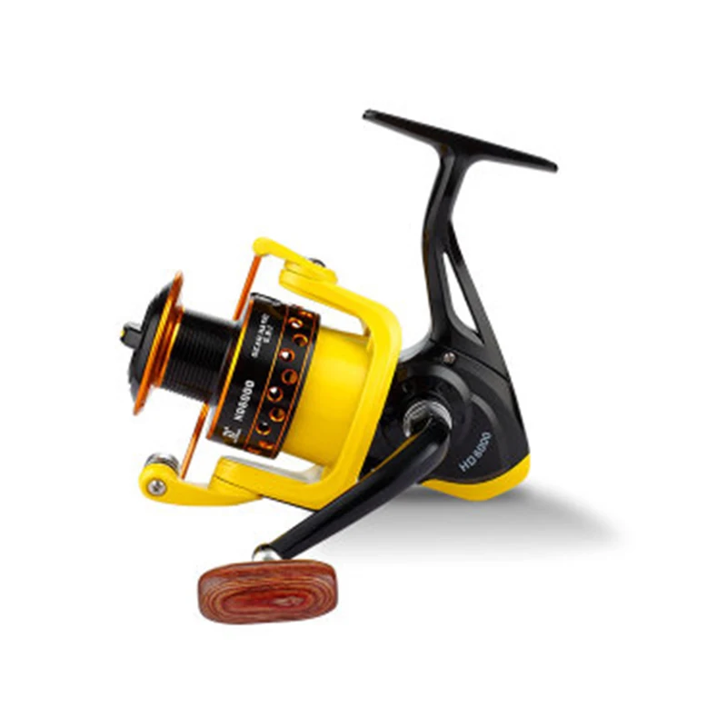 Рыбалка-Катушка 8kg большой перетащите металлическая Катушка 5 2: 1 скорость желтый