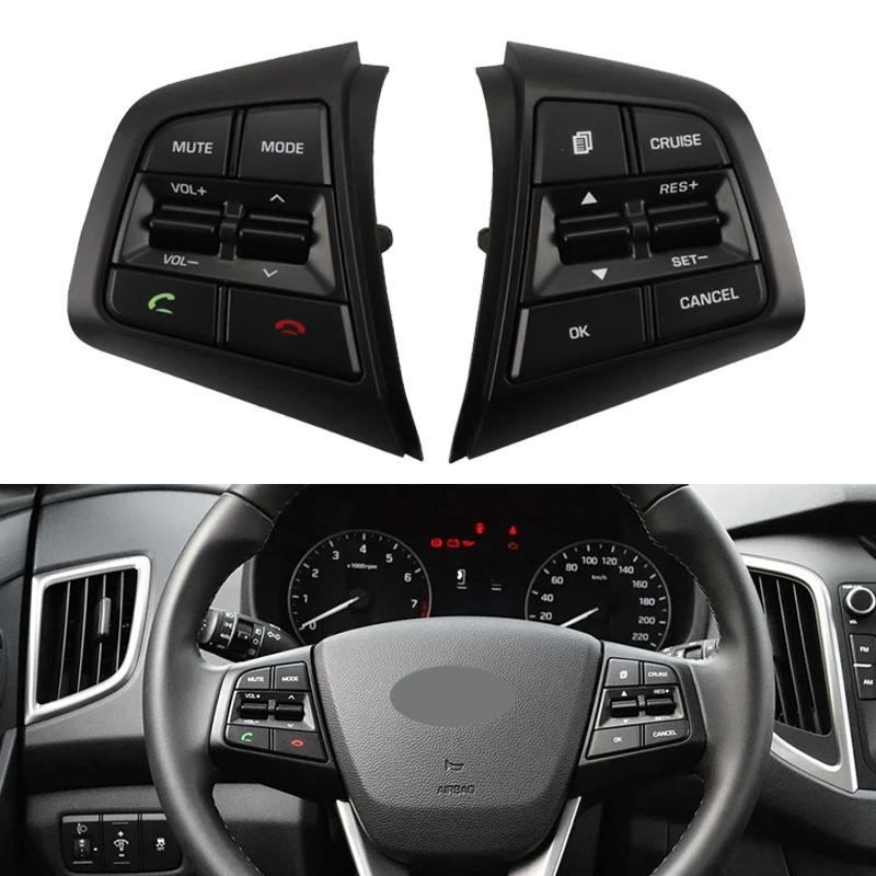 Для Hyundai CRETA 1.6L 2.0L IX25 кнопки рулевого колеса круиз Управление переключатели Bluetooth