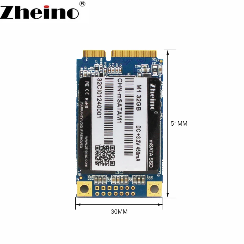 Zheino mSATA SSD 32 Гб 64 Внутренний твердотельный накопитель для ноутбука и настольного