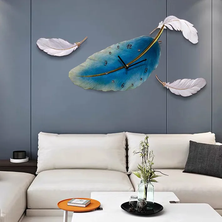 Настенные часы в скандинавском стиле ретро простые деревянные листья особой