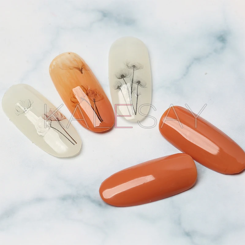 Princess Flower Faerie Nail Sticker for Design Decoration Lavender Art Stickers Decals Back Glue on Nails Manicure | Красота и