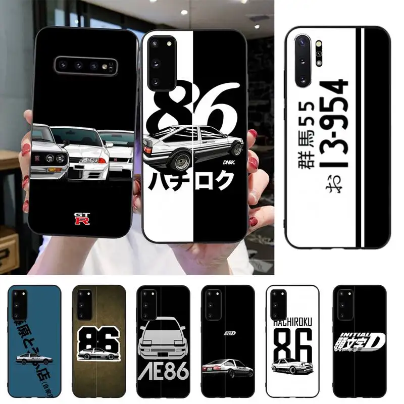 

YNDFCNB Hot Japan Initial D anime Luxury Phone Case For Samsung S20 S10 S8 S9 Plus S7 S6 S5 Note10 Note9 S10lite