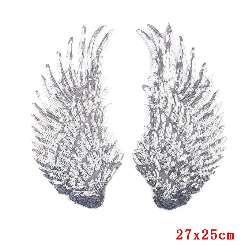 24 разнообразных наборов &quotкрылья блестками патч DIY Ангел нашивки крылья Модная