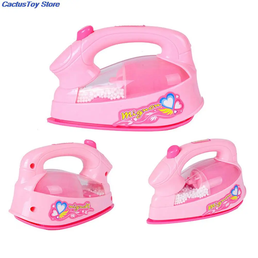 Plastic Mini Electric Iron Light-up Simulation Kids Children Play House Toy Baby Girls Pretend Toys | Игрушки и хобби