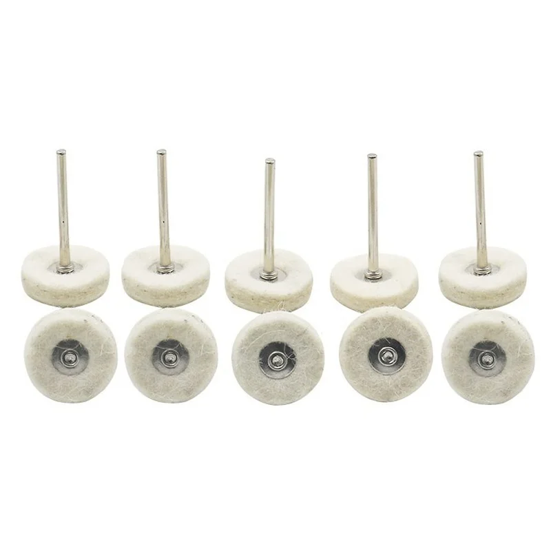 

10 шт. 3 мм хвостовик шлифования полировки круглая накладка из шерсти войлока инструмент для полировки шерсти для вращающихся инструментов ...