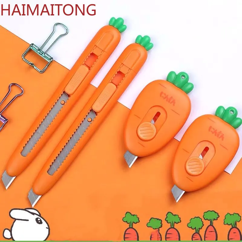 

Sharkbang Kawaii Portable Mini Carrot Art Knife Express Unpacking Envelope Office Paper Cutting Art Knife School Stationery