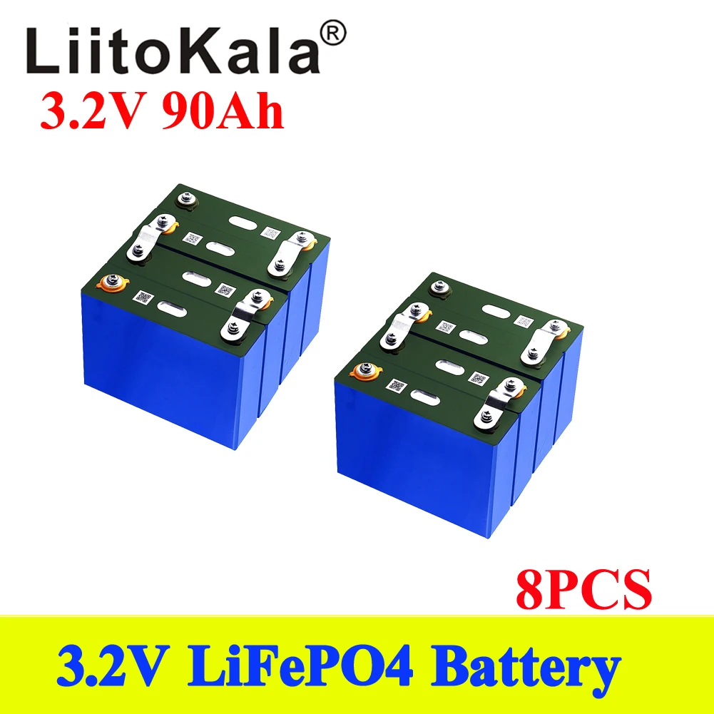 

8 шт умное устройство для зарядки никель-металлогидридных аккумуляторов от компании Liitokala: 3,2 V 90Ah литиевая аккумуляторная батарея 12V 24V 3C LiFePO4...