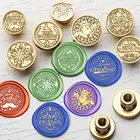 Рождественская серия, воск, Искусственный Санта-Клаус, лось, снежинка, ретро, винтажная, медная, латунная, герметичная, искусственная для упаковки подарков