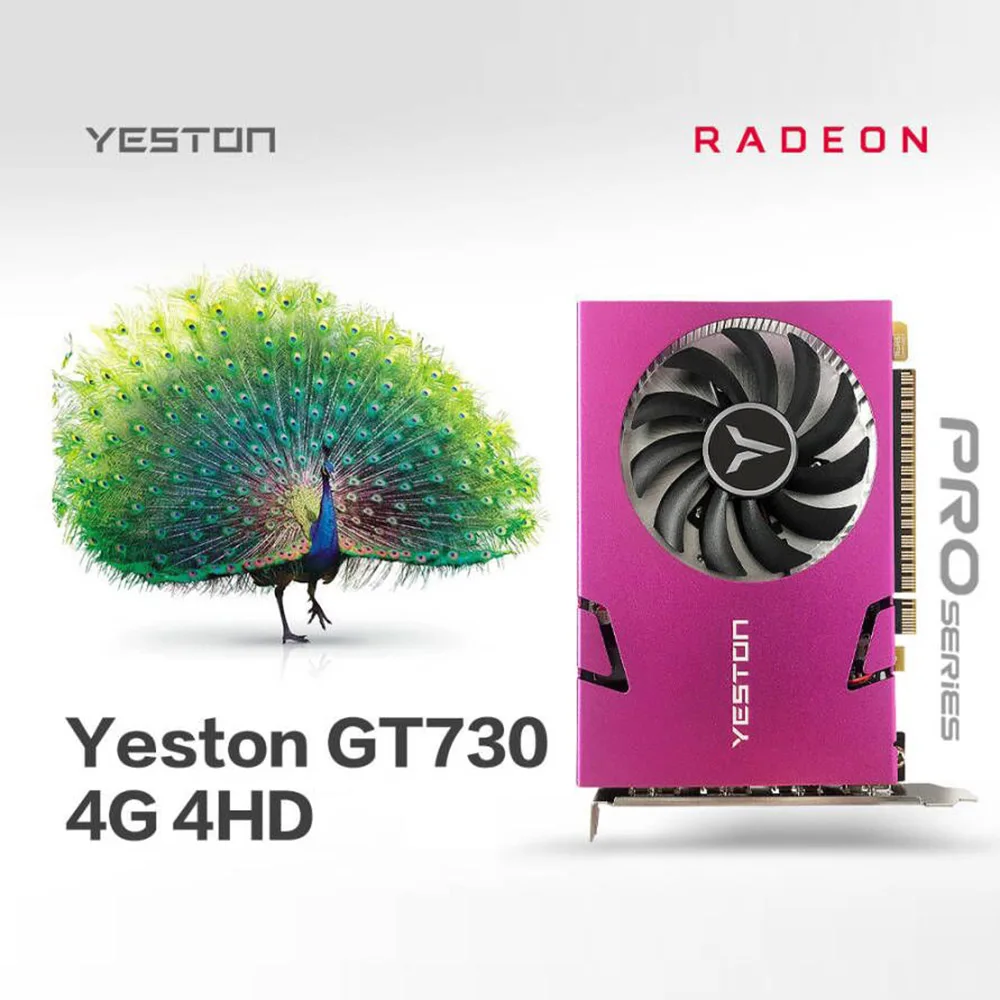 Yeston GT730-4G 4HD 4-экранная графическая карта 4G/128bit/DDR3 поддержка памяти Разделенный