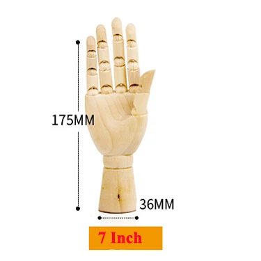 7 Inch Hand YuryFvna Деревянный Манекен ручной рисунок эскиз Манекен Модель деревянный манекен с подставкой подвижные конечности человека художника модель - Цвет: 7 Inch Hand