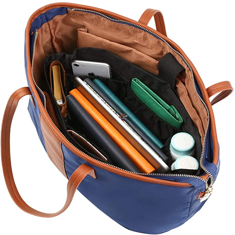 Tote Organizer PurseTote Insert Ladies Pocketbooks Handbag Органайзер из нейлона Women Divider с ручками|Сумки
