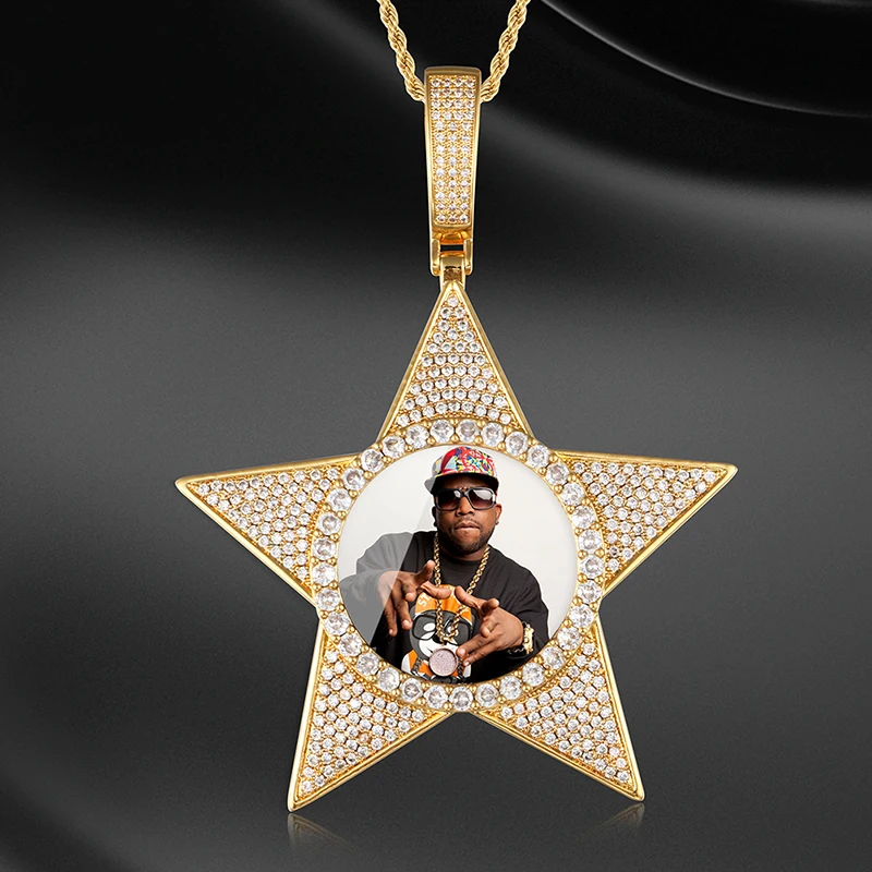 Цепочка с кулоном в форме звезды фианитами | Украшения и аксессуары