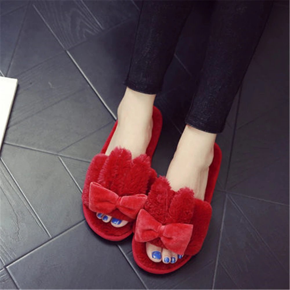 Хлопковые тапочки для женщин на толстой подошве зимние домашние с деревянным