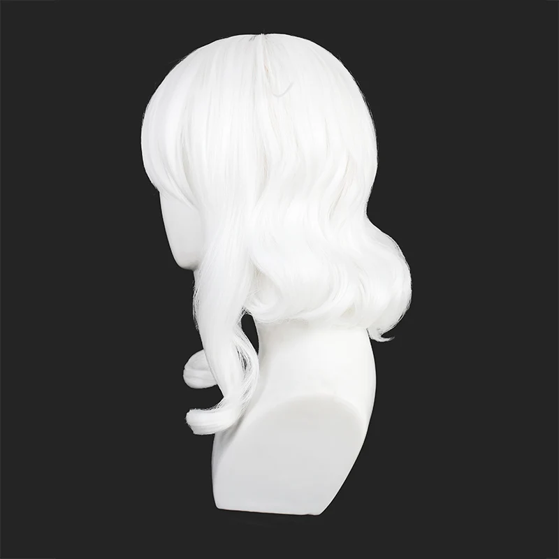 Helltaker белый вьющиеся волосы Косплэй Хэллоуин вечерние синтетический