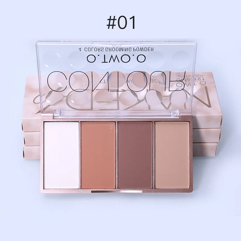 O.TWO.O, макияж для лица, консилер, палитра, основа, контурная палитра, основа, консилер, пудра, макияж, палитра, набор, 4 цвета - Цвет: N9110-01