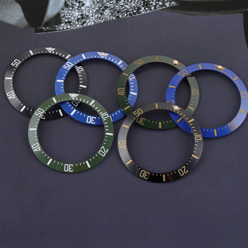 40 мм черный синий зеленый керамический Безель вставка для циферблата 43 часов Sea