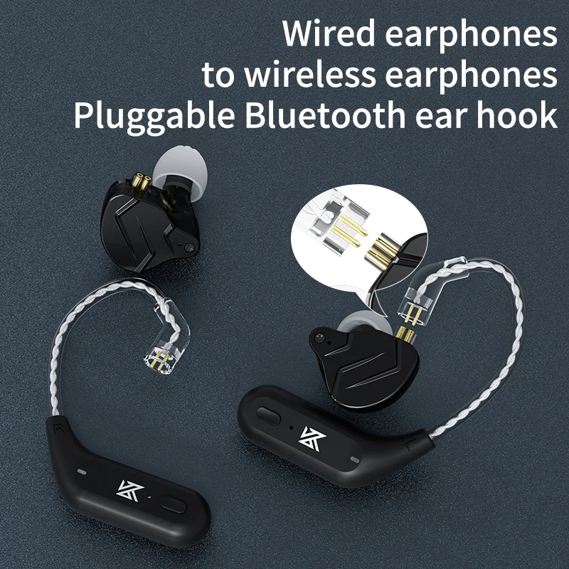 KZ AZ09 Bluetooth 5.2 беспроводной обновленный кабель HIFI ушной крючок с зарядным чехлом