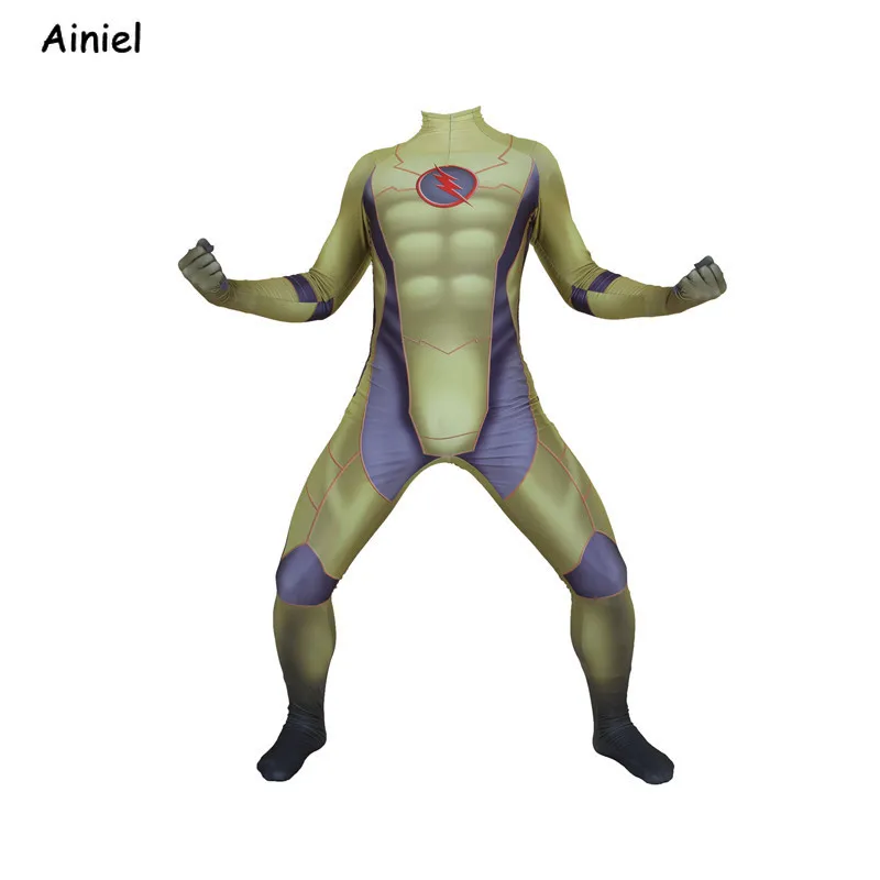 Костюм для косплея с эффектом вспышки сезон 4 зеленый костюм вспышкой Красный
