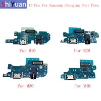 10 pcslot usb charging port connector flex cable for samsung m10 m105g m105f m20 m205f m30 m305f m40 m405fn usb boart part