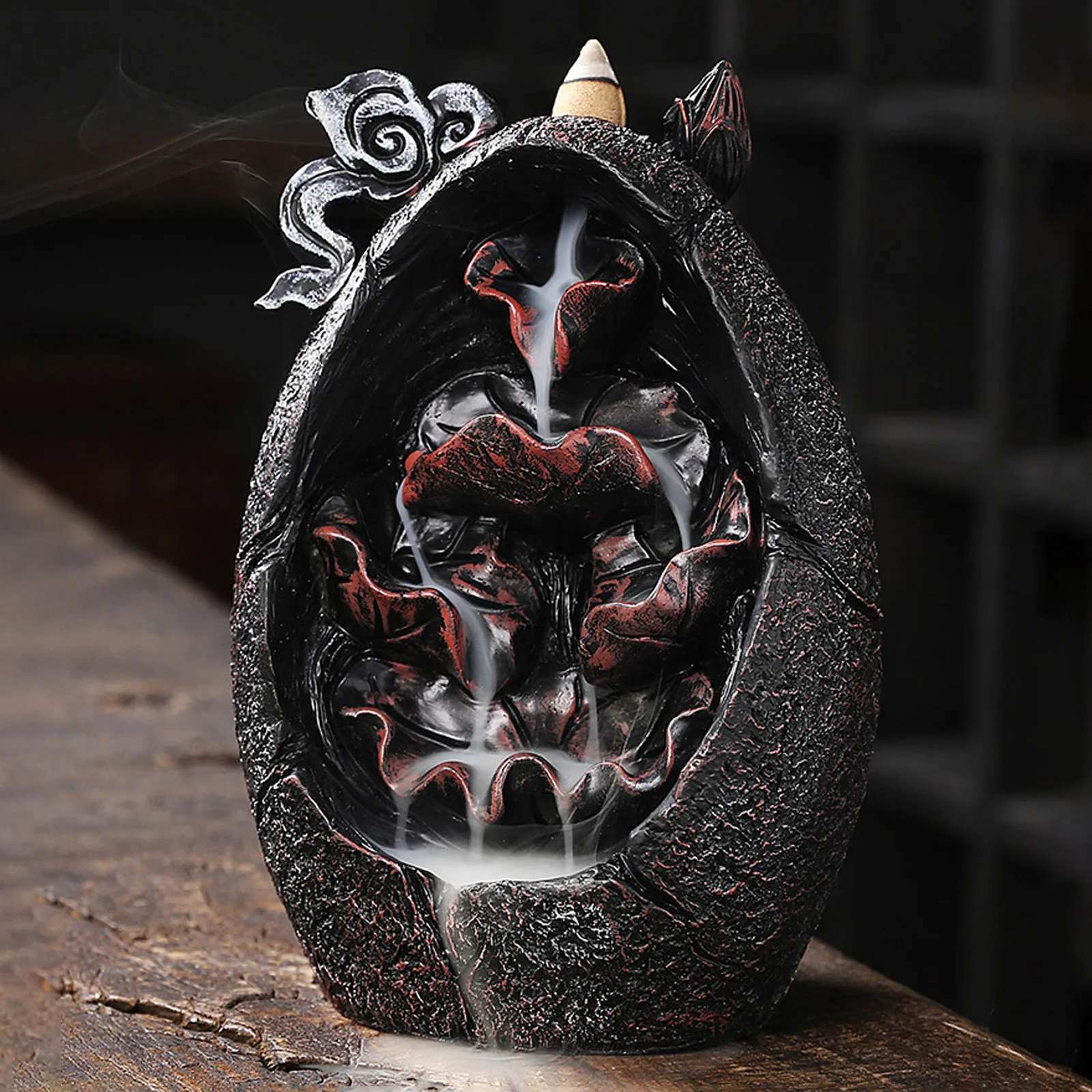 

Курильница для благовоний Backflow, курильница с водопадом, подставка для благовоний ручной работы, настольное украшение, украшение для дома, п...