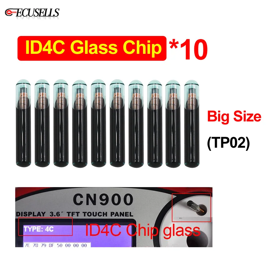 Оригинальный чип-транспондер ID4C 10 шт./лот из чистого стекла 4C TP02 чип