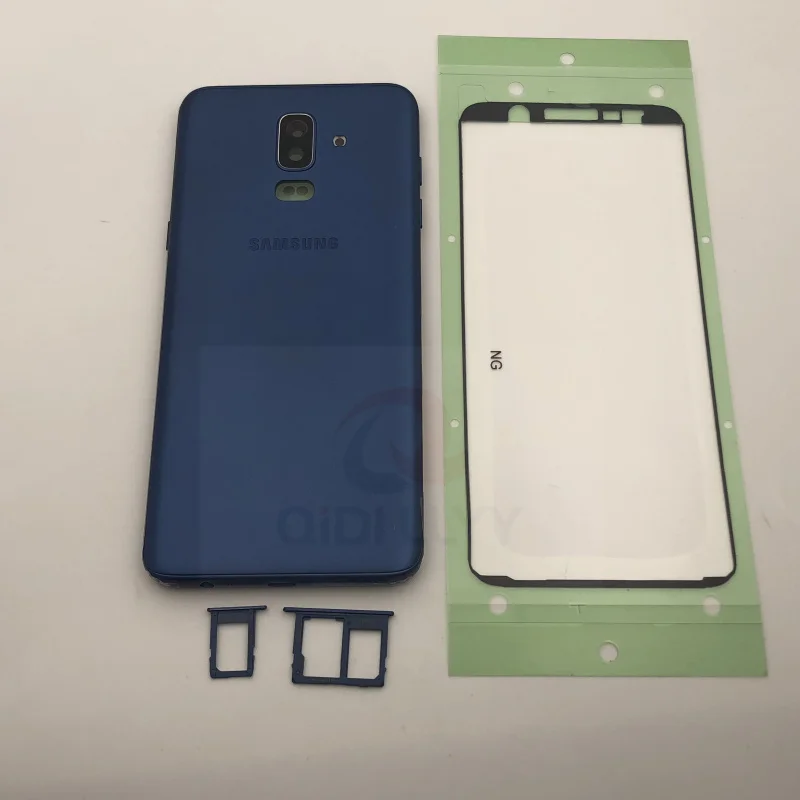 Для samsung Galaxy J8 J810 J810F J810G J810DS промежуточный Корпус задняя крышка батареи с кнопками громкости питания