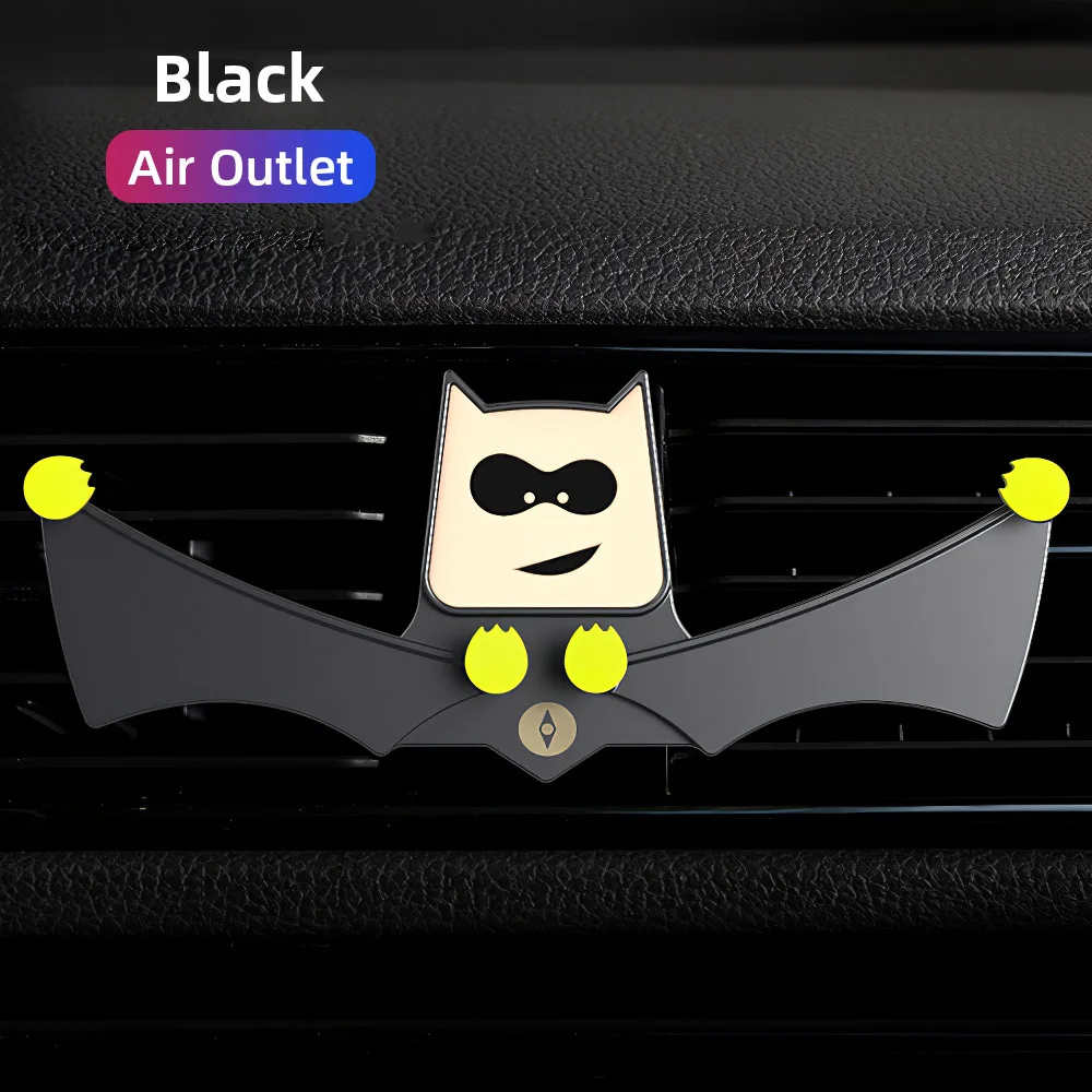 Black Air Outlet Милый безопасный держатель для телефона для iPhone XS X XR Air Vent Clip Mount No Magnetic держатель на присоске приборной панели - Цвет: Black Air Outlet