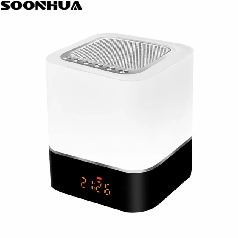 

SOONHUA BT Speaker Mini Wireless Loudspeaker Speakers USB Subwoofer Stereo Music Player 7 Color Night Light Desk Lamp New