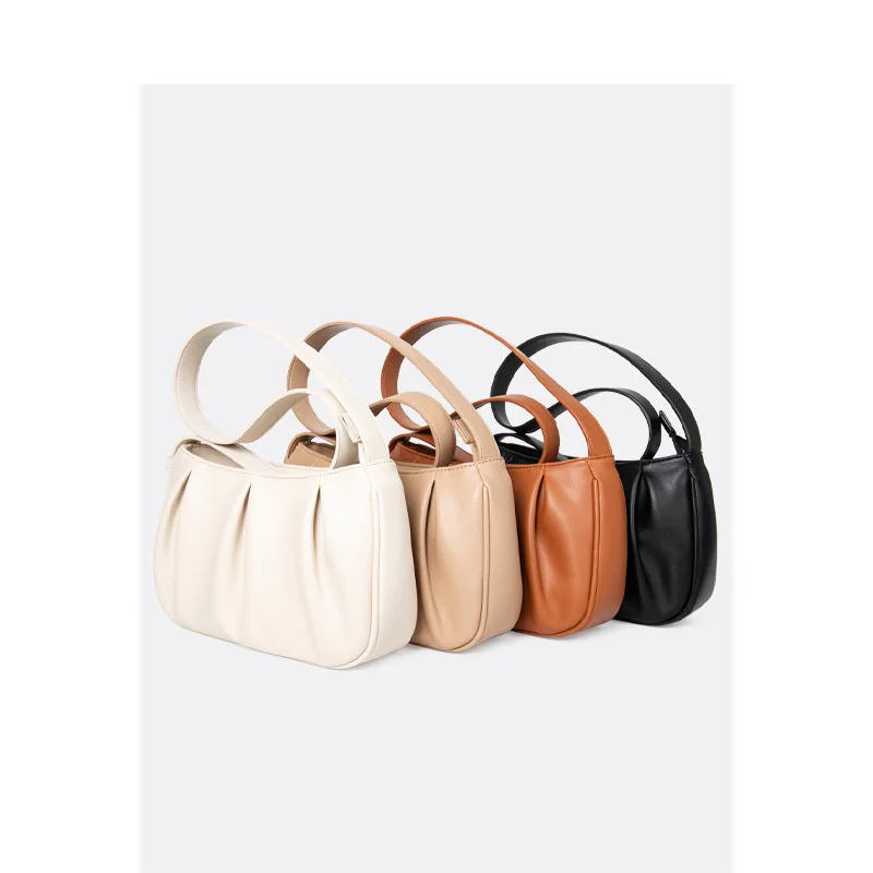 

Women's Bag Folds Oblique Shoulder Bag Small Square Bag Flow A Hundred Women's Bag