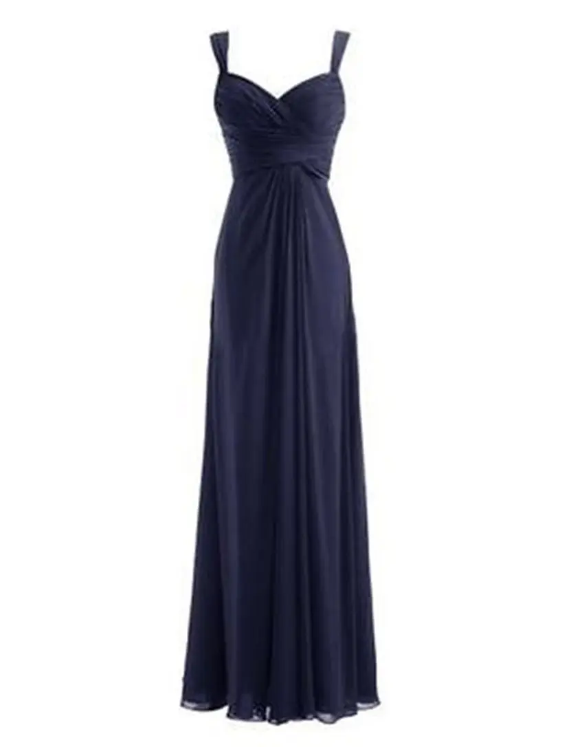 Navy Blue 97 ТРАПЕЦИЕВИДНОЕ шифоновое обтягивающее на бретельках недорогие платья подружки невесты с открытыми плечами Свадебные Вечерние платья robe de soiree на шнуровке - Цвет: Navy Blue 97
