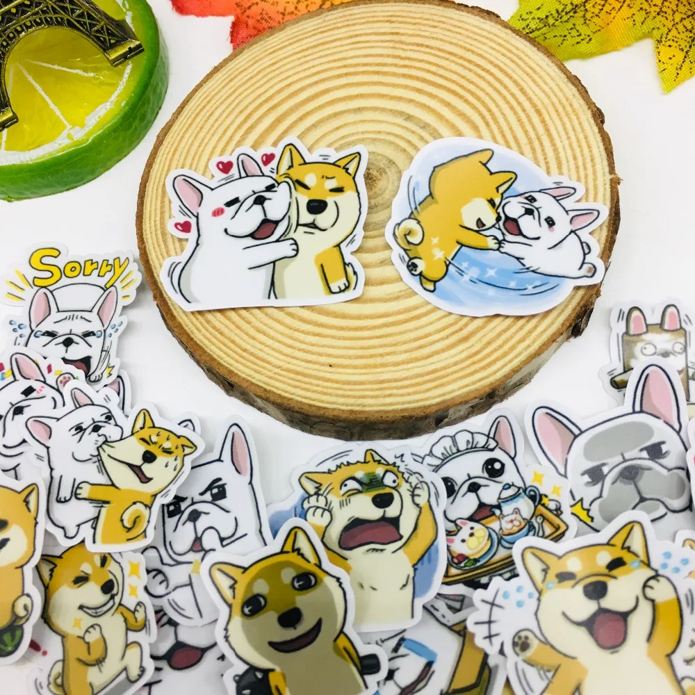 

40 Pcs/lot Cartoon meng dog Scrapbooking Stickers Car Case Waterproof Laptop Bicycle kids toys Backpack waterproof Sticker