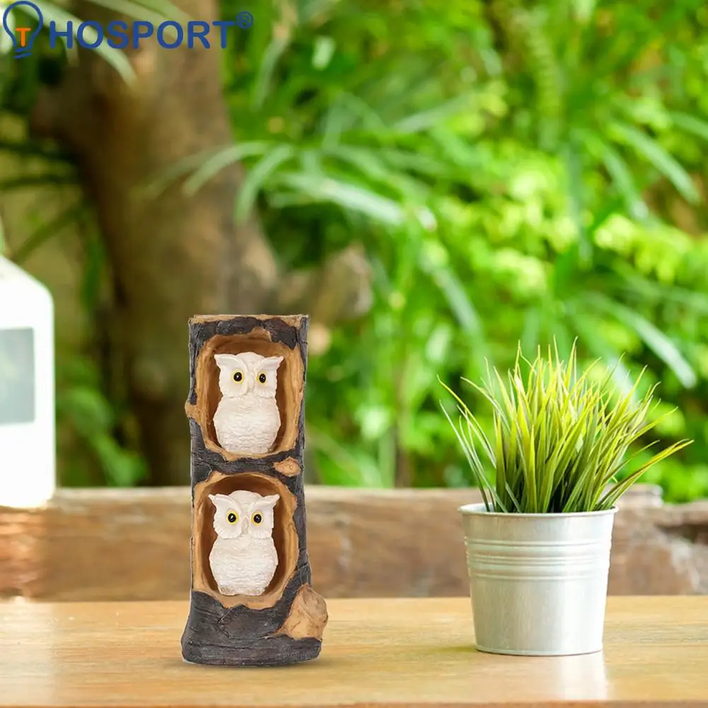 

Two Owls Solar Lights Statues Resin Outdoor Garden Owls Lights Create Festival Decorative Lamp Sculpture Ornaments