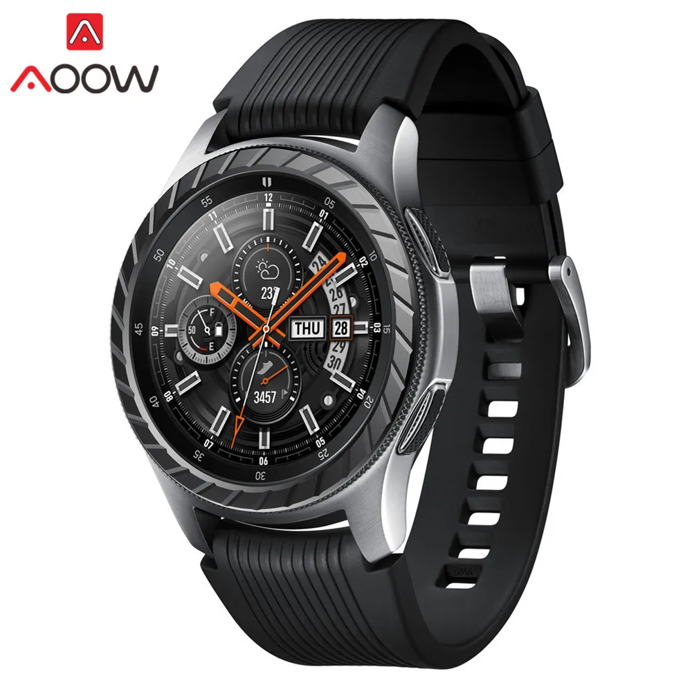 Ободок кольцо стиль для samsung Galaxy Watch 46 мм клейкая крышка против царапин Нержавеющая сталь защита аксессуары для шестерни S3