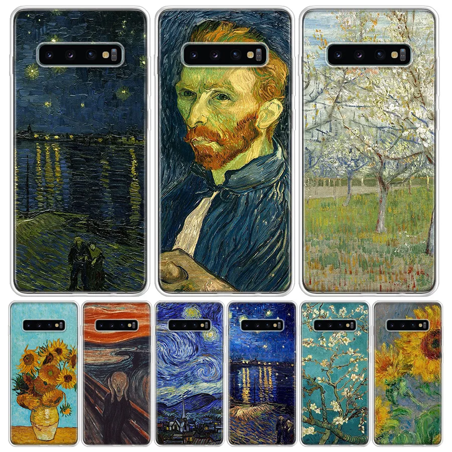 Чехол с картиной Ван Гога маслом для Samsung Galaxy A51 A71 A50 A10 A20E A30 A40 A70 M30S A01 A21 A6 A7 A8 A9 Plus +
