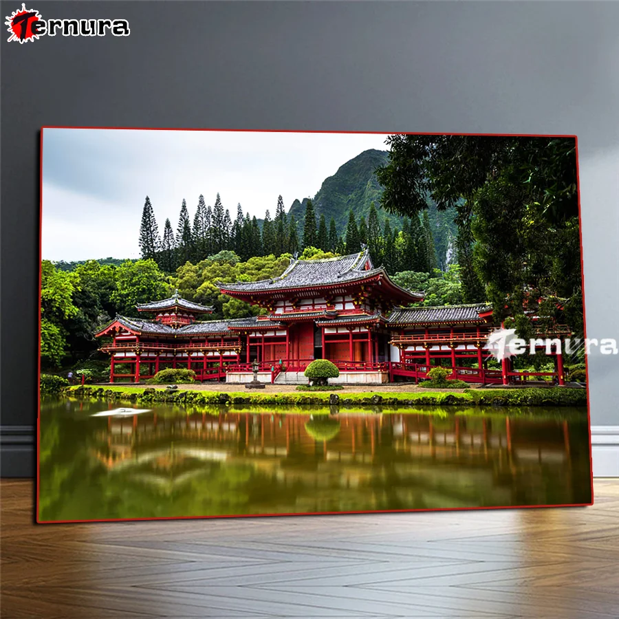 

natural scenery Diamond Embroidery Rhinestone ancient architecture 5D DIY Diamond Painting Cross Stitch full square round drill