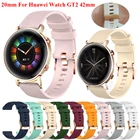 Ремешок силиконовый для смарт-часов Huawei Watch GT 2, сменный Браслет для наручных часов Huawei Honor ES Magic2 42 мм, аксессуары 20 мм