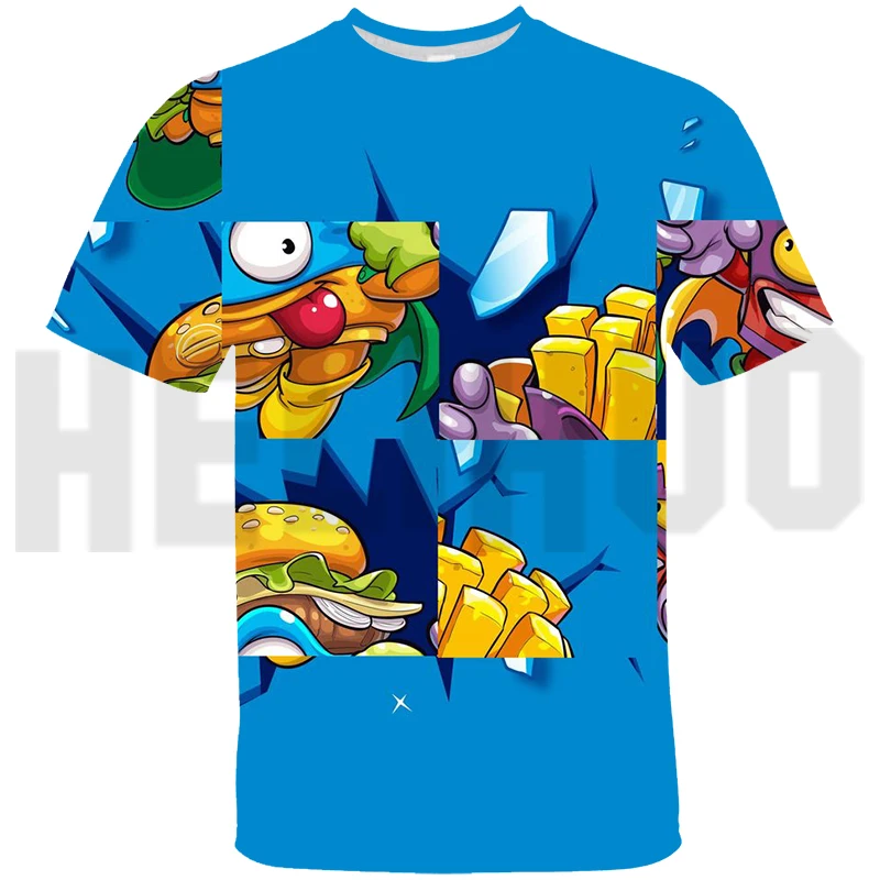 

Коллекция 2021 года, Kawaii, футболка для мальчиков и девочек с героями мультфильмов Superzings, хит продаж, забавные летние топы с видеоиграми, Детская футболка детская одежда