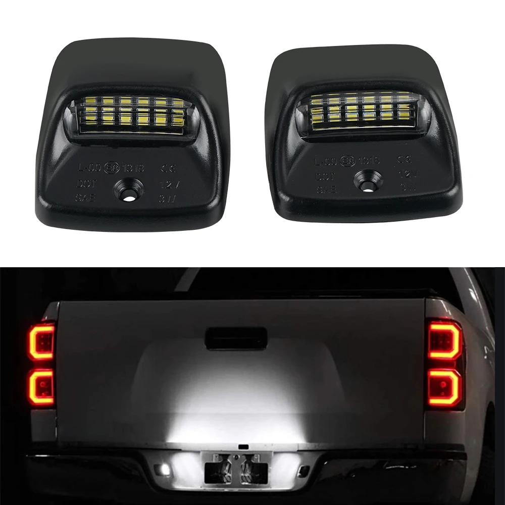 

BEVINSEE Rear Bumper LED License Plate Lights Lamps Kit 6500K White For Toyota Tacoma 2005-2015 Tundra 2000-2013