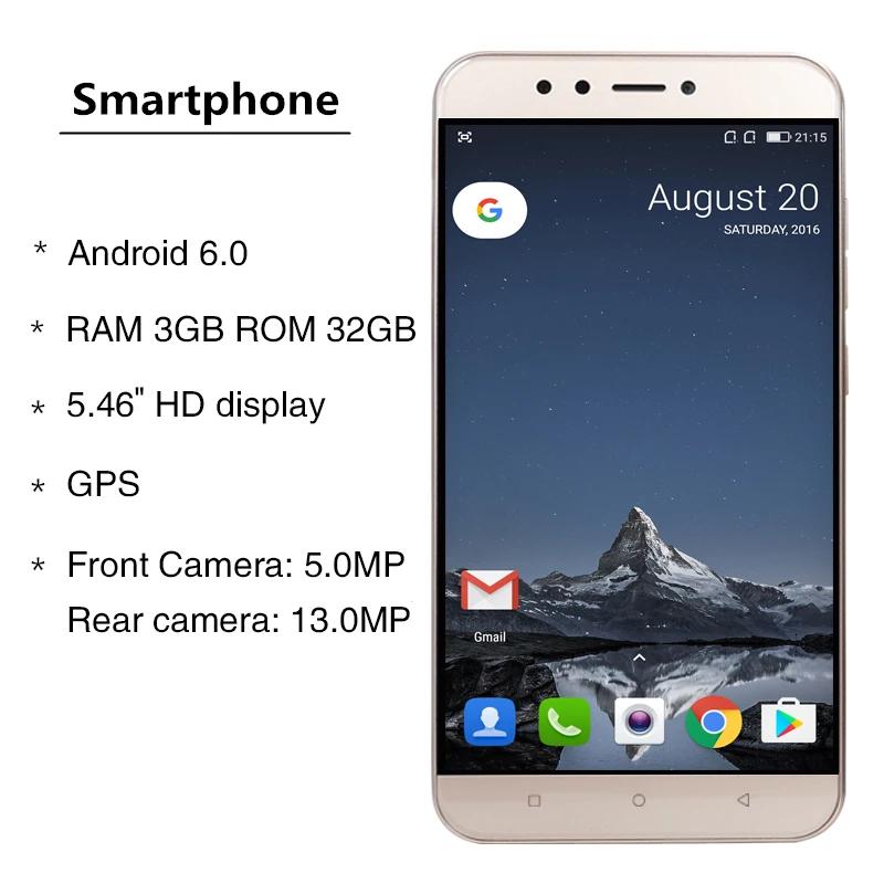 Смартфон на Android 5 дюйма WCDMA 4G LTE 3 + 32 ГБ 8 ядерный 3000 мА · ч|Смартфоны| |