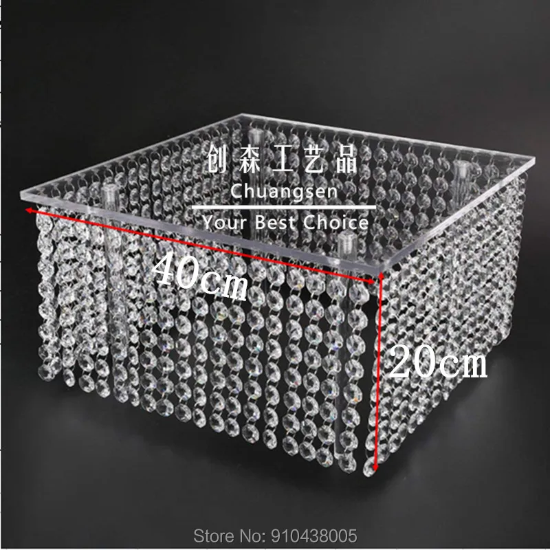 Акриловая подставка для торта украшенная кристаллами свадебная декорация