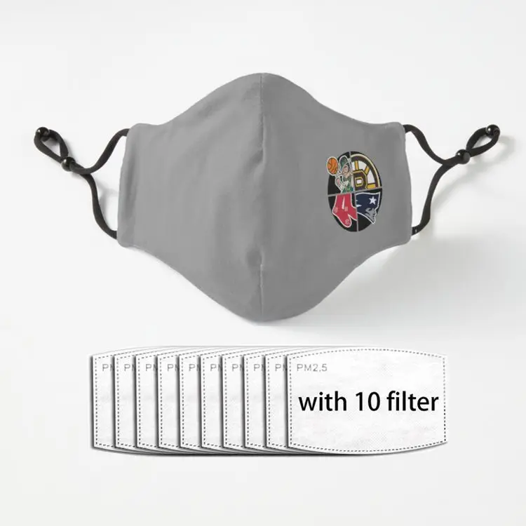 

Boston Sports Teams Draw Print Face Fashion Masks Mouth Adult Reusable Washable Fabric Mask Masks men/Women Face Cover