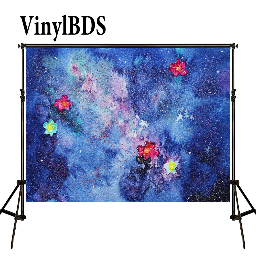 

VinylBDS фоны для новорожденных маслом живопись стильные фоны синий цветочный фон пользовательский Большой Размер Бесшовная фотография