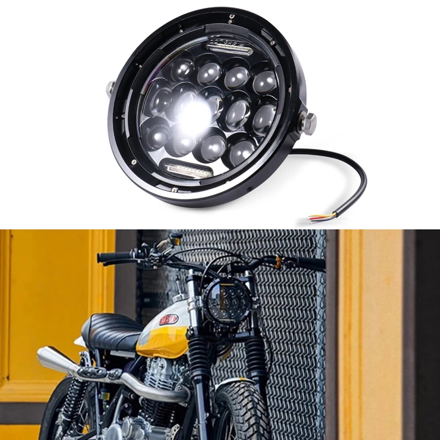 Мотоциклетная светодиодная фара 7 дюймов в стиле ретро для Honda Hornet 900 Cafe Racer 883 Sportster
