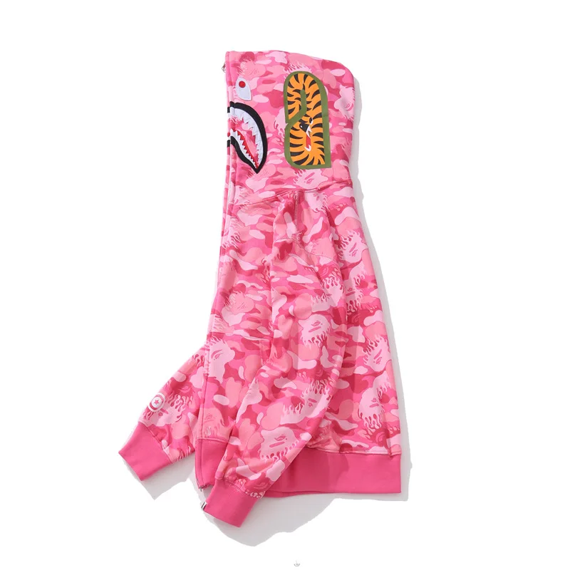 

2021 NEW Shark Camouflage Thin Swimsuit Men's and Women's Casual Couple Coats Hoodies Men