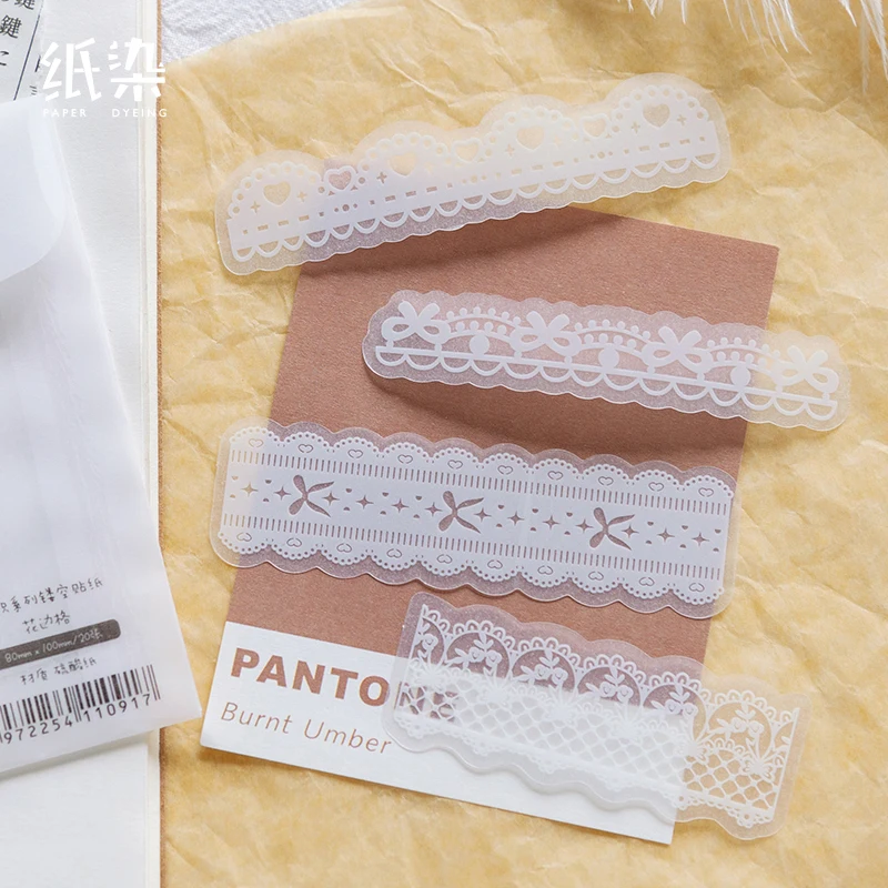 

6SETS/LOT flower weaving sulfuric acid paper creative and lovely memo pad