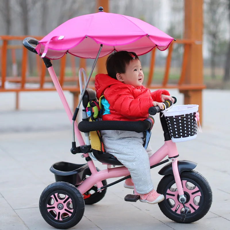 Children's tricycle bicycle large toddler 1-5 year old baby trolley bike light child bike