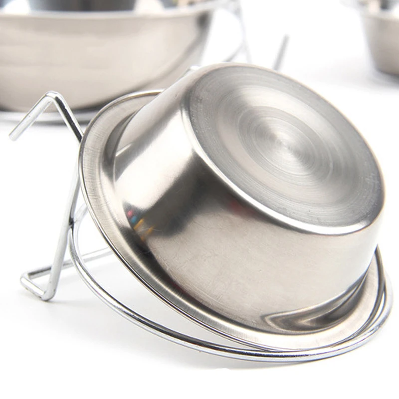 Зажим держатель для собачьей тарелки товары питомца нержавеющая сталь подвесная