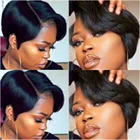 Парики для чернокожих женщин, синтетические короткие волнистые натуральные черные парики, термостойкие волоконные, для повседневного использования